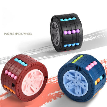 3D Cylinder Cube Toy Magical Bean Gyro Rotate Slide Puzzle
