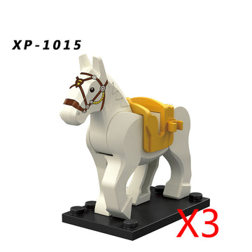 Medieval Fire Dragon Knight Horse Mount Wolf Children Toys