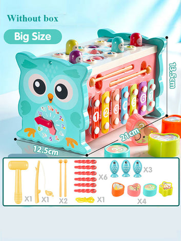 Baby Montessori Toys Fishing Owl Cube