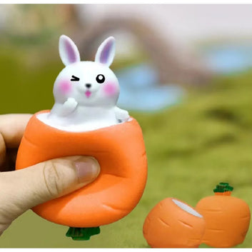 Carrot Rabbit Cup Squeeze Toy