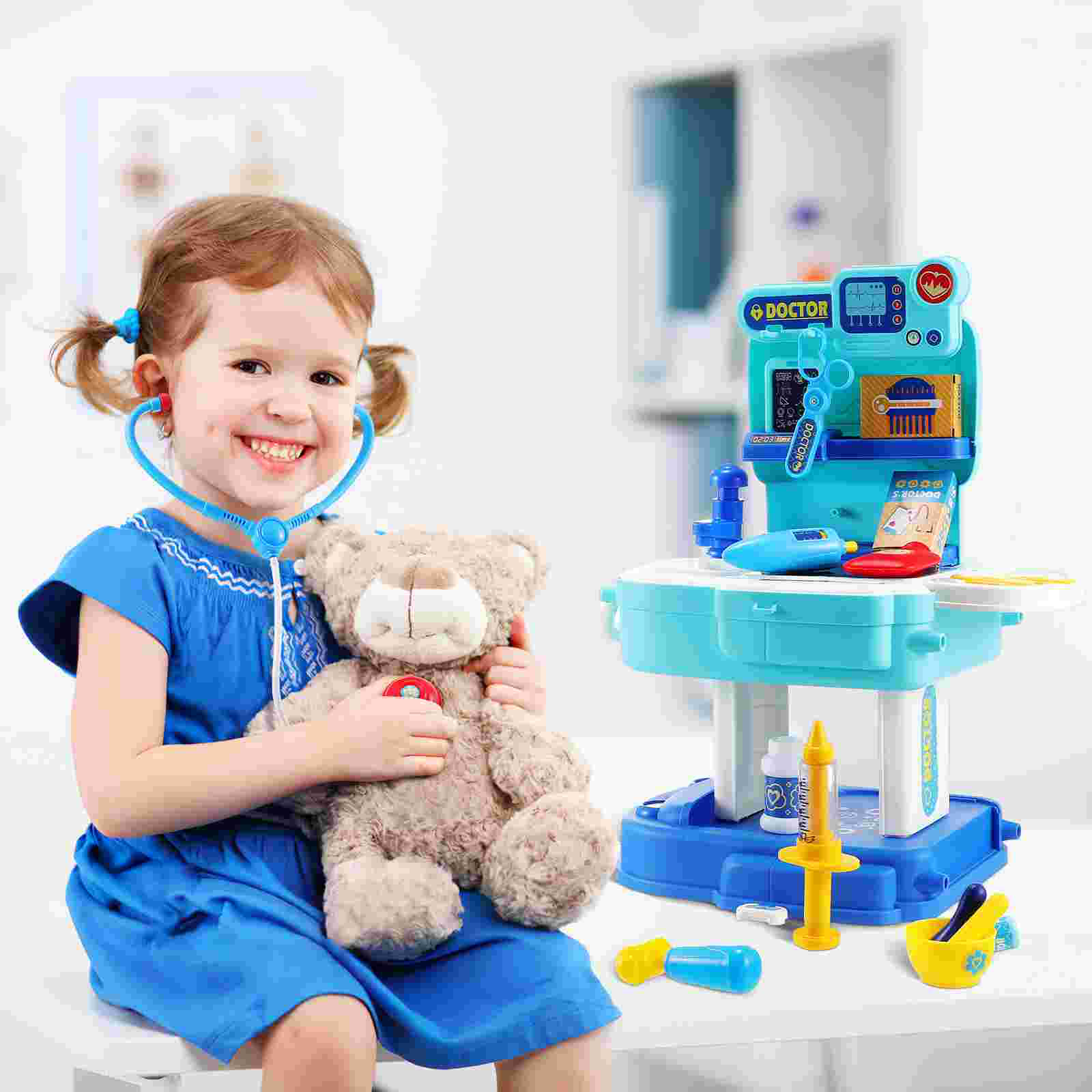 Cart Medical Kit Backpack Doctor Playset