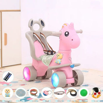 Children Cute Unicorn Rocking Horse Stroller