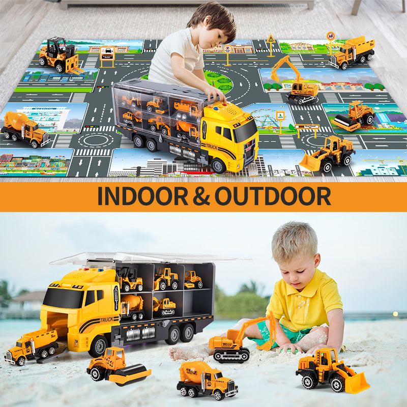 Big Container Transporter Playset with Play Mat