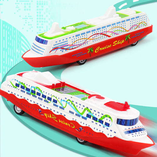 Cruise Boat Ship Pull Back Sliding Steamship Gliding Toy