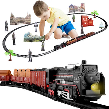 Domino Train Toys Baby Toys Car Puzzle Automatic Release Licensing Electric Building Blocks Train Toy