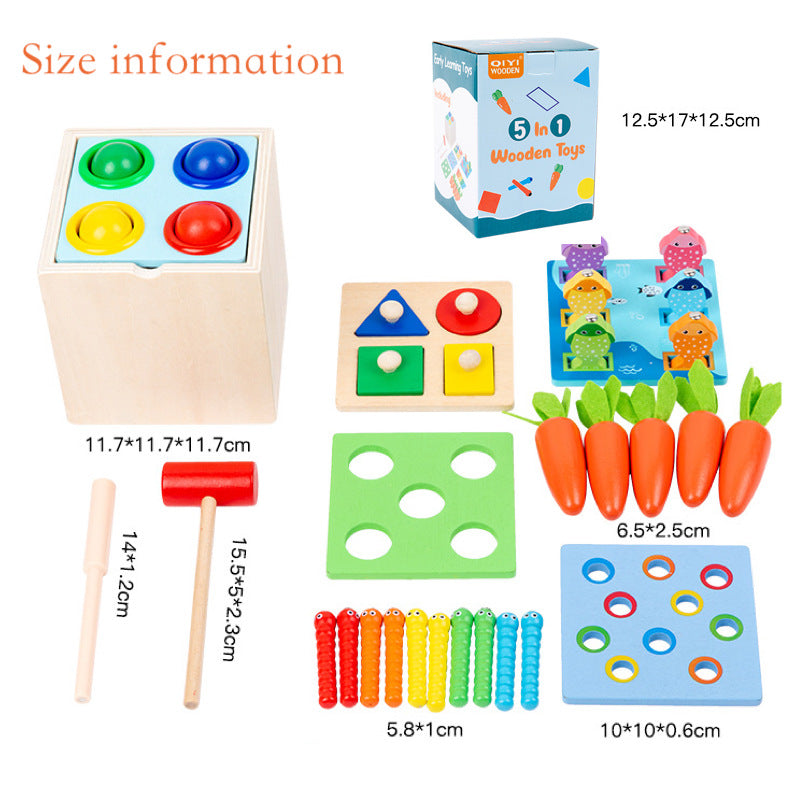 Kids Montessori Wooden Busy Board Fishing Toys