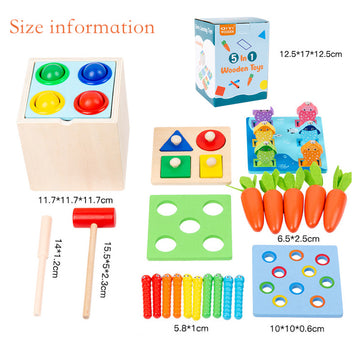 Kids Montessori Wooden Busy Board Fishing Toys