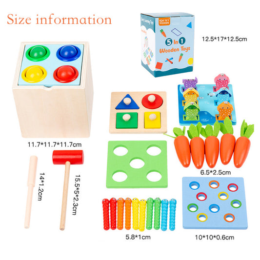 Kids Montessori Wooden Busy Board Fishing Toys