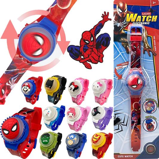 Spiderman Kids Watch Rotate with Flash Light Sanrio