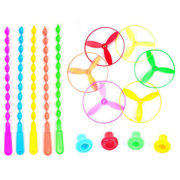 Manual Rotating Dragonfly Flying Saucer Helicopter Novelty Toys