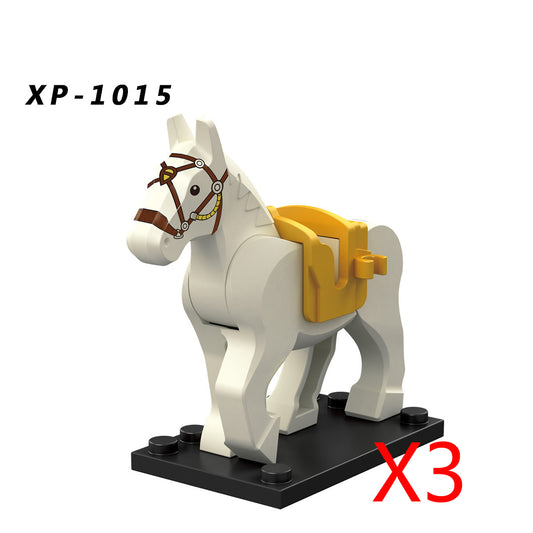 Medieval Fire Dragon Knight Horse Mount Wolf Children Toys
