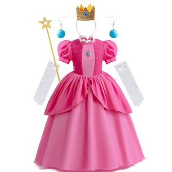 New Baby Girls Queen Peach Princess Dress