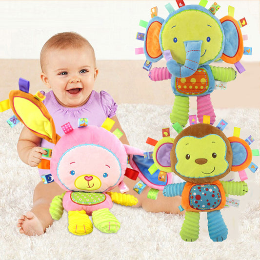 Stuffed Animal Soft Toy Lovey Elephant Plush Bell Toy