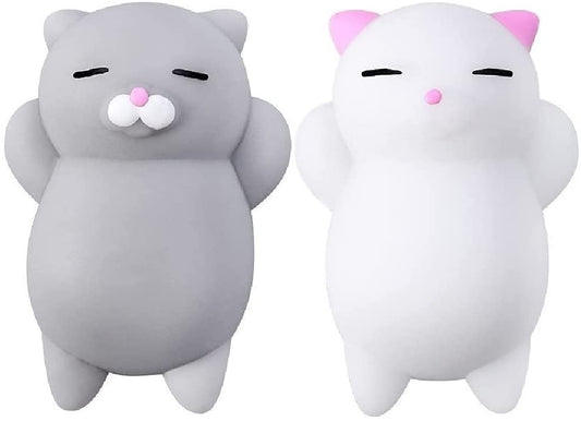 Toys Squishy Cat Set 2 Soft Silicone Kawaii Kitties