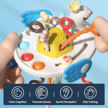 Montessori Activity Baby Toys 1 2 3 Year Development Silicone Teething Toys