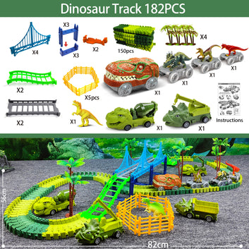 Dinosaur Magic Climbing Track Toys - Cars Race Track Toy Set