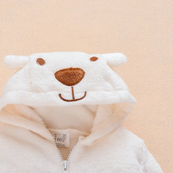 Newborn Baby Fleece Romper One-Piece Footies Jumpsuit