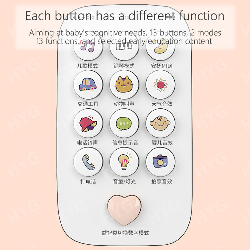 Toy Phone - Baby Phone Toys Cute Telephone Teether Musical Voice Toy